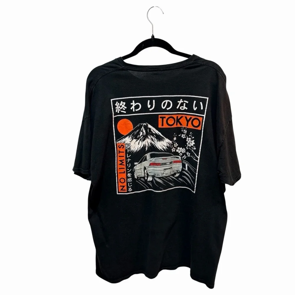 Eighty Eight Brand Men's Tokyo No Limits Graphic‎ T-Shirt Black Japanese Car 2XL - Picture 2 of 5